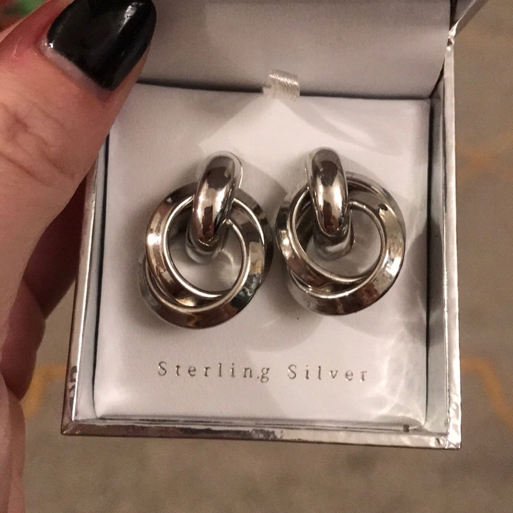 Sterling Silver Hooped Earrings